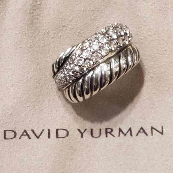 David Yurman Large Crossover Ring - Picture 1 of 5